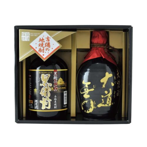 kk_miyashita-shuzo-smk-30_01 ギフト 本格米焼酎 黒備前・本格麦焼酎 大道無門 2本セット 720ml