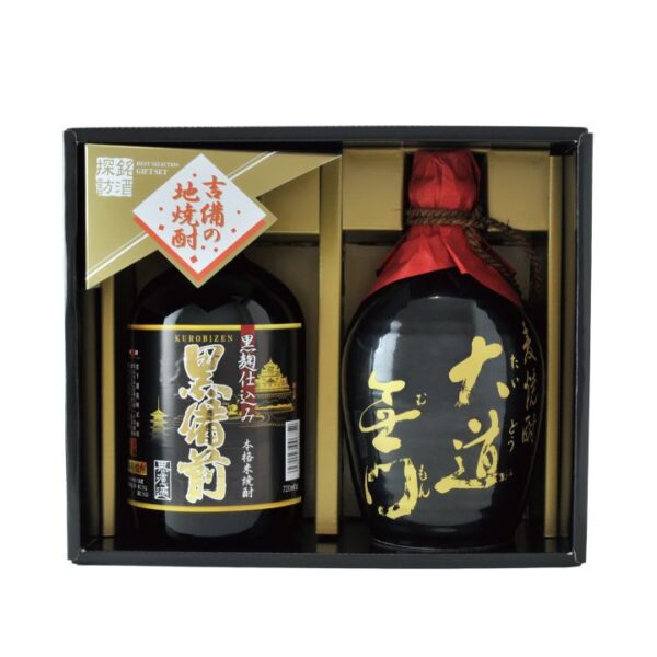 kk_miyashita-shuzo-smk-30_03 ギフト 本格米焼酎 黒備前・本格麦焼酎 大道無門 2本セット 720ml