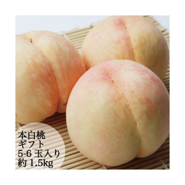 桃 本白桃 3玉入り 約800g〜 ギフト・家庭用 岡山県産
