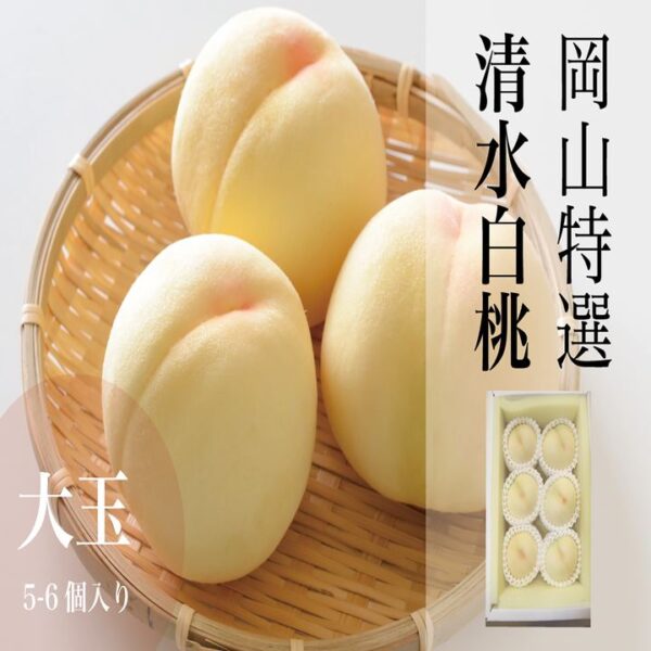 kk_peach-shimizu-012_03 特選 清水白桃 大玉 5-6玉入り(1玉約270-300g) 岡山県一宮産