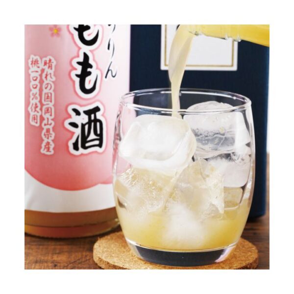 kk_sake-tororin-peachshu-01_02 ギフト 地酒 岡山 清水白桃 きびの吟風 とろりん もも酒 720ml 果汁40%使用 リキュール